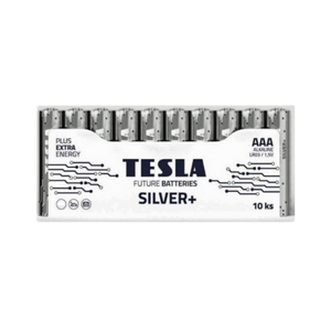 Pile alkaline silver+ AAA LR03 pack de 10 réf-PILALKTESL007A TESLA